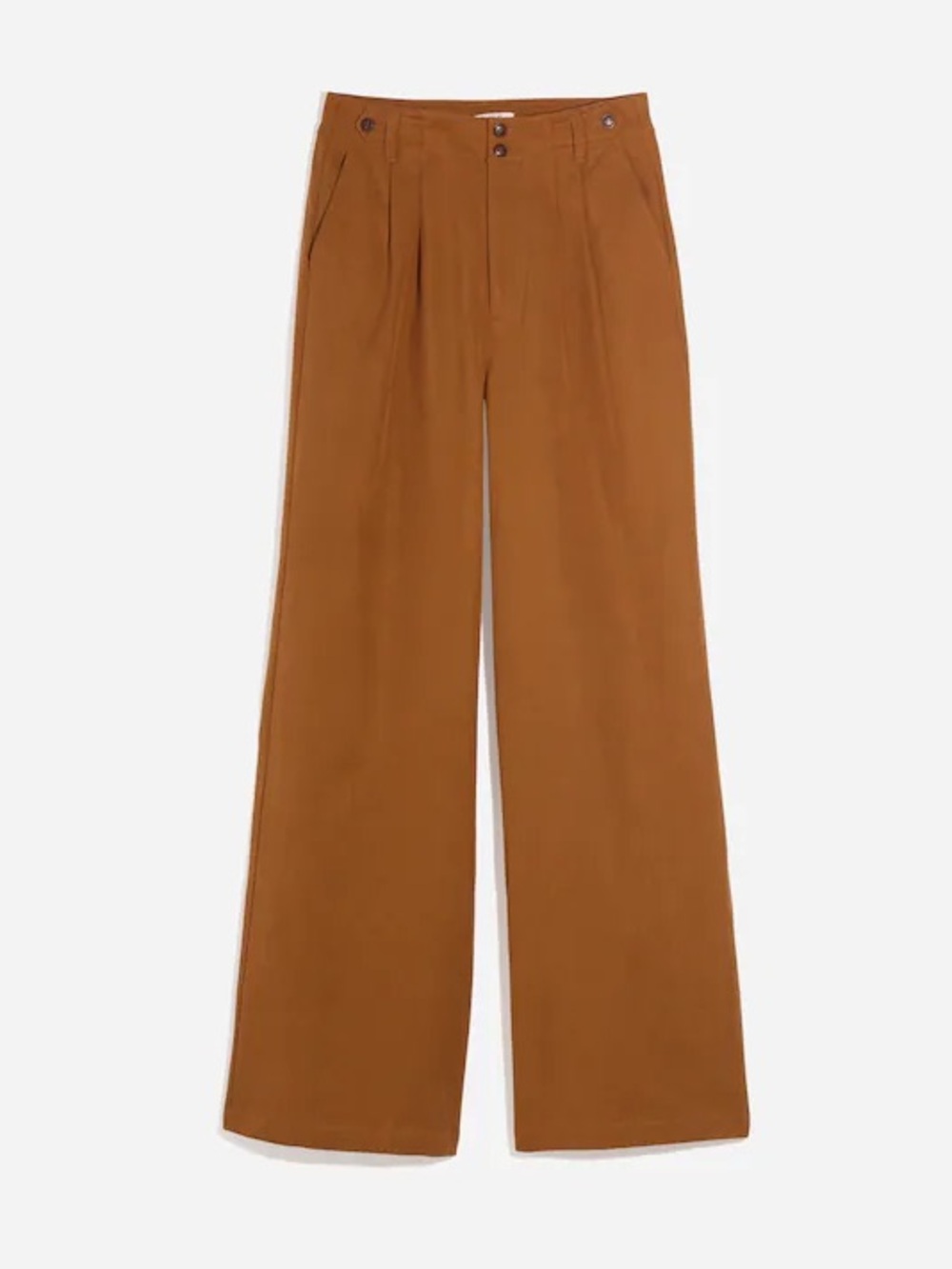 Madewell The Petite Harlow Wide Leg Pant Acorn Chestnut Trousers Size 8 - Picture 6 of 11